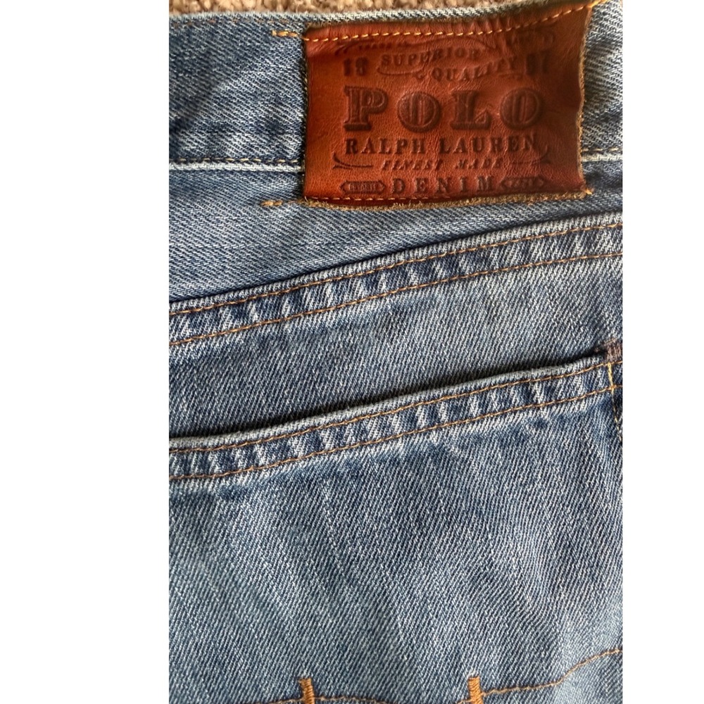 Polo Ralph Lauren Mens 36x32 Classic Straight Jeans Medium Wash 100% Cotton - Picture 6 of 9